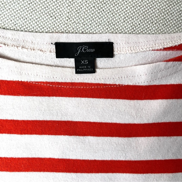 J. Crew Structured Stripe Tee in Subtle Pink and Red (size XS) - Picture 4 of 6